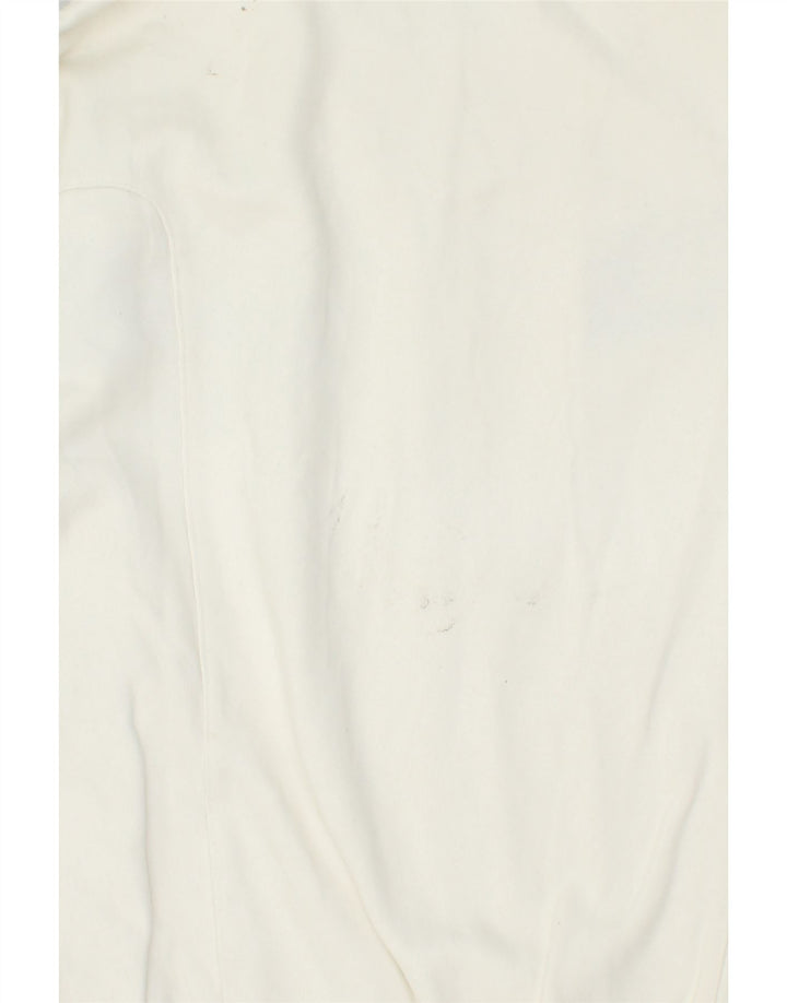 ADIDAS Mens Tracksuit Top Jacket Medium Off White Cotton | Vintage Adidas | Thrift | Second-Hand Adidas | Used Clothing | Messina Hembry 
