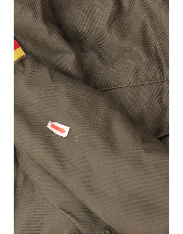 Vintage Herren-Militärparkajacke mit Kapuze, UK 38, mittleres Khaki