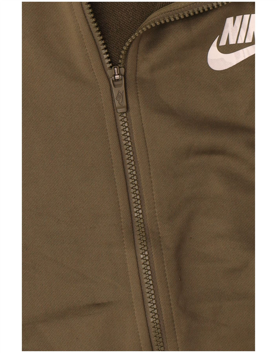 Nike Jungen-Trainingsanzug-Top-Jacke, 13–14 Jahre, XL, Khaki, Farbblock-Polyester