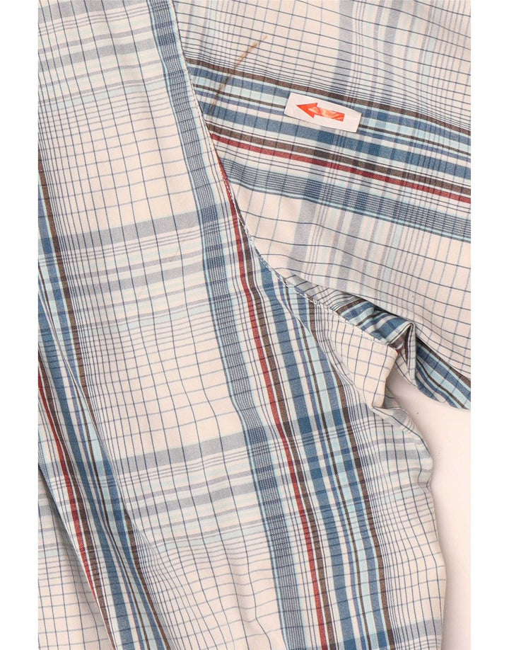 Carhartt Herren-Kurzarmhemd, groß, blau kariert, Baumwolle