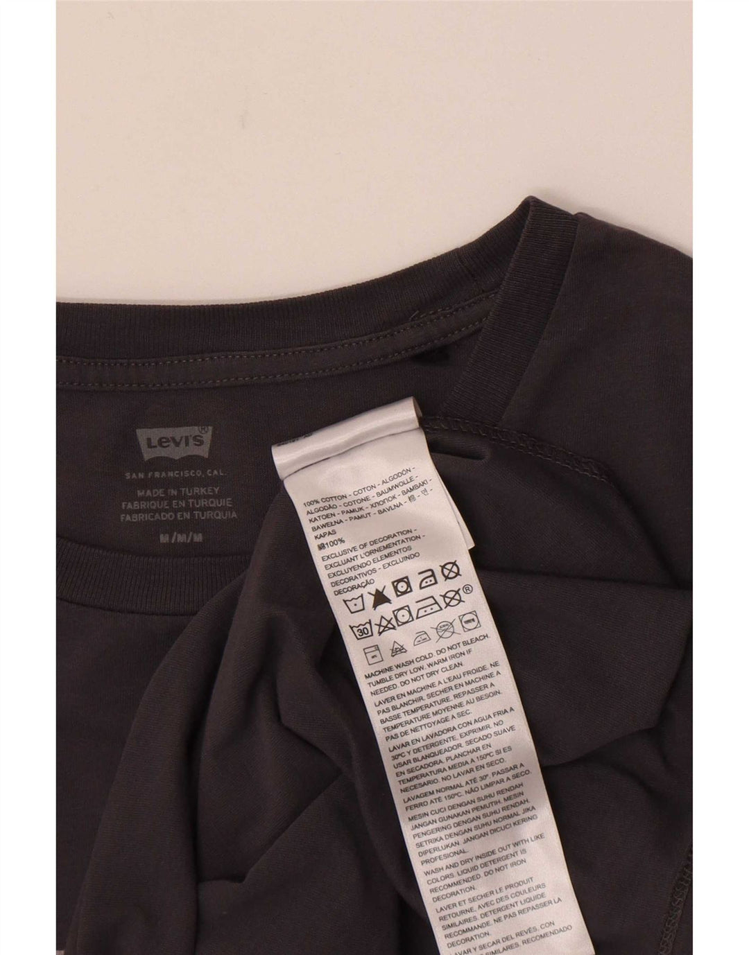 Levi's Womens Graphic T-Shirt Top UK 12 Mittelgraue Baumwolle