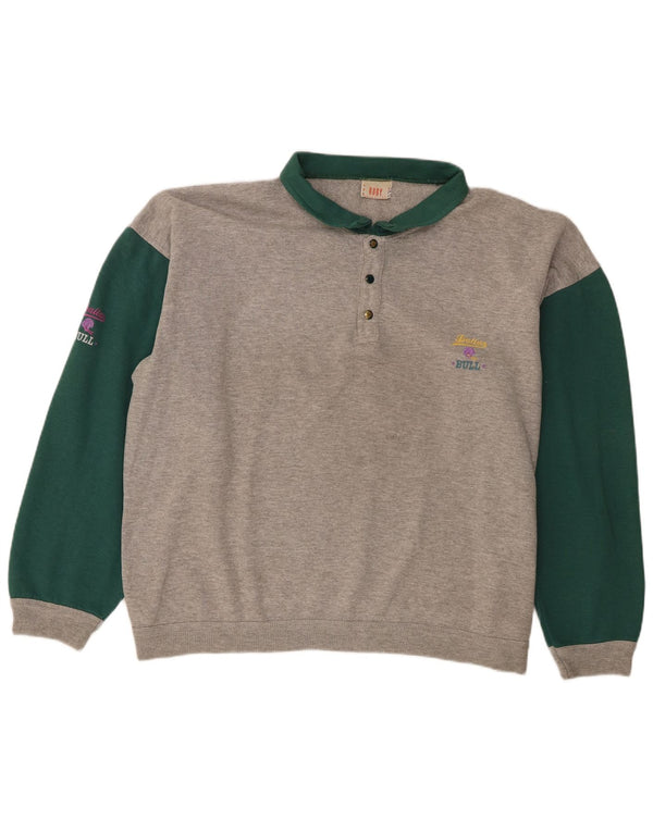 Roby Herren-Sweatshirt mit Rollkragen, 2XL, Grau, Colourblock-Baumwolle