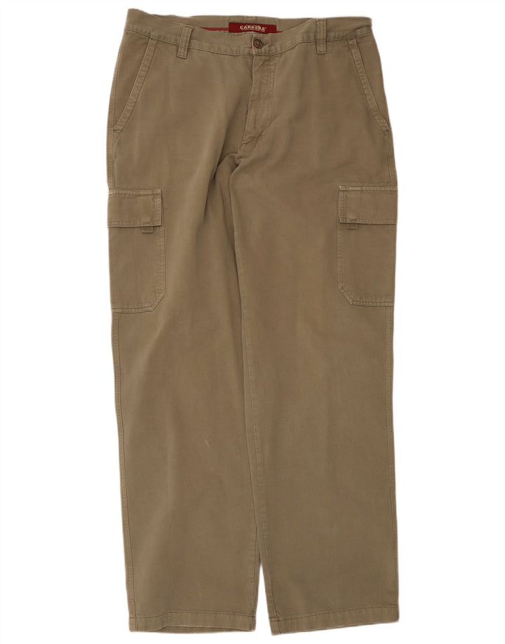 Carrera Herren gerade Cargohose W38 L33 Khaki Baumwolle