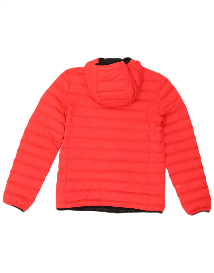 Superdry Wattierte Damenjacke mit Kapuze, UK 10, Größe S, Rot, Polyester