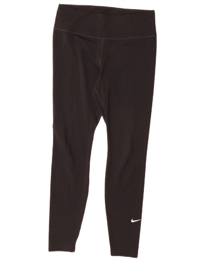 Nike Damen Dri Fit Leggings UK 12 Medium Schwarz