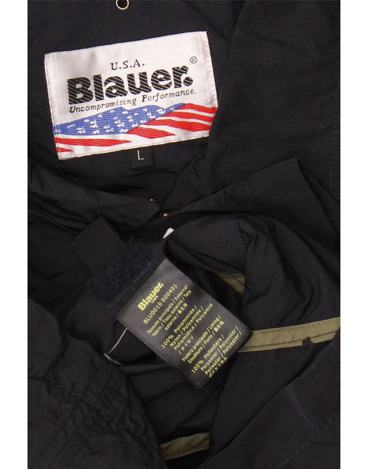 Blauer Herren-Utility-Jacke UK 40 Large Marineblau Polyamid