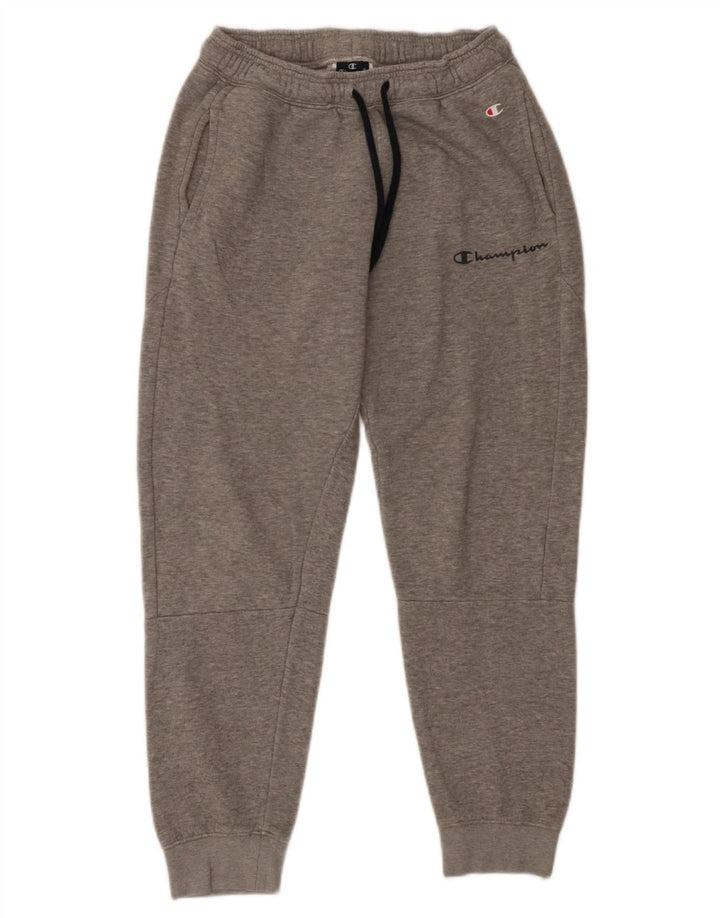 CHAMPION Mens Tracksuit Trousers Joggers Small  Grey Cotton
