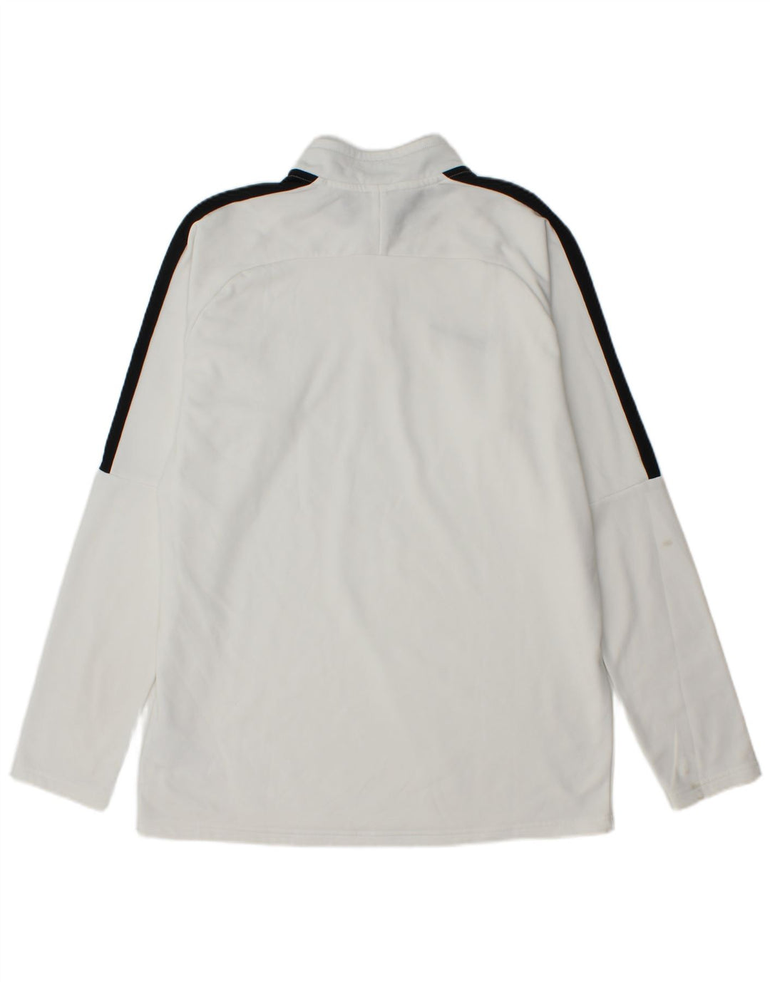 Nike Herren Dri Fit Pullover-Trainingsoberteil mit Reißverschluss, Größe L, Weiß, Farbblock