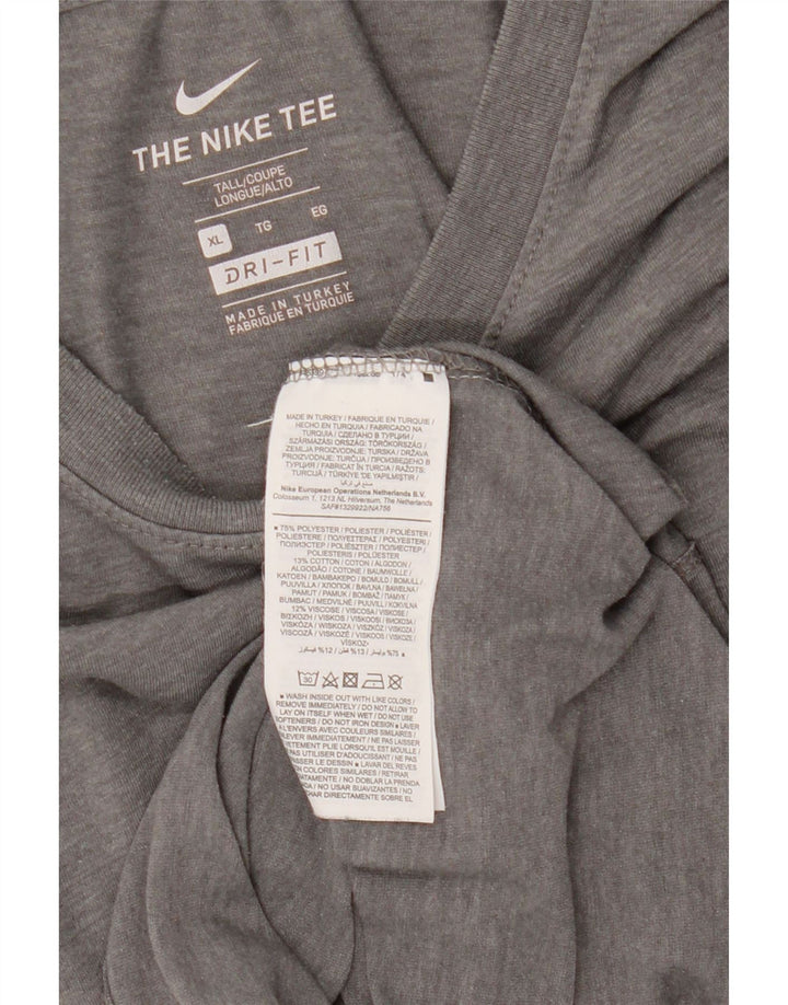 Nike Herren-T-Shirt, groß, XL, grau, Polyester