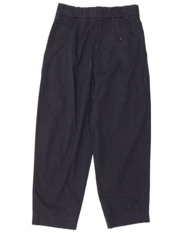 Cos Damen-Hose mit hoher Taille, kurz geschnitten, EU 36, Größe S, W28, L25, Marineblau