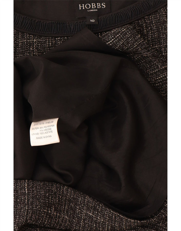 Hobbs Damen Ärmelloses Etuikleid UK 10 Small Schwarz Polyester