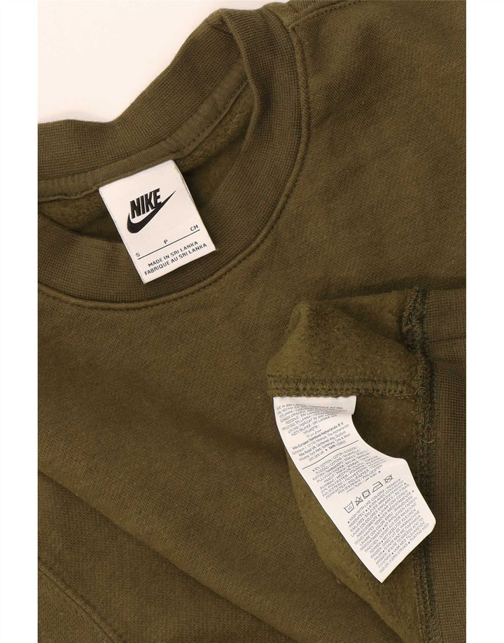 Nike Herren Sweatshirt Pullover Small Khaki Baumwolle