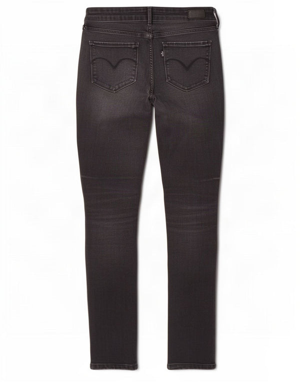 Levi's Damen Bold Curve Mid Rise Skinny Jeans W29 L32 Schwarze Baumwolle