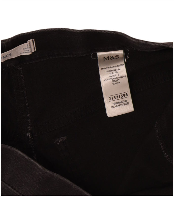 Marks & Spencer Damen Jegging-Jeans UK 12 Medium W30 L26 Schwarze Baumwolle