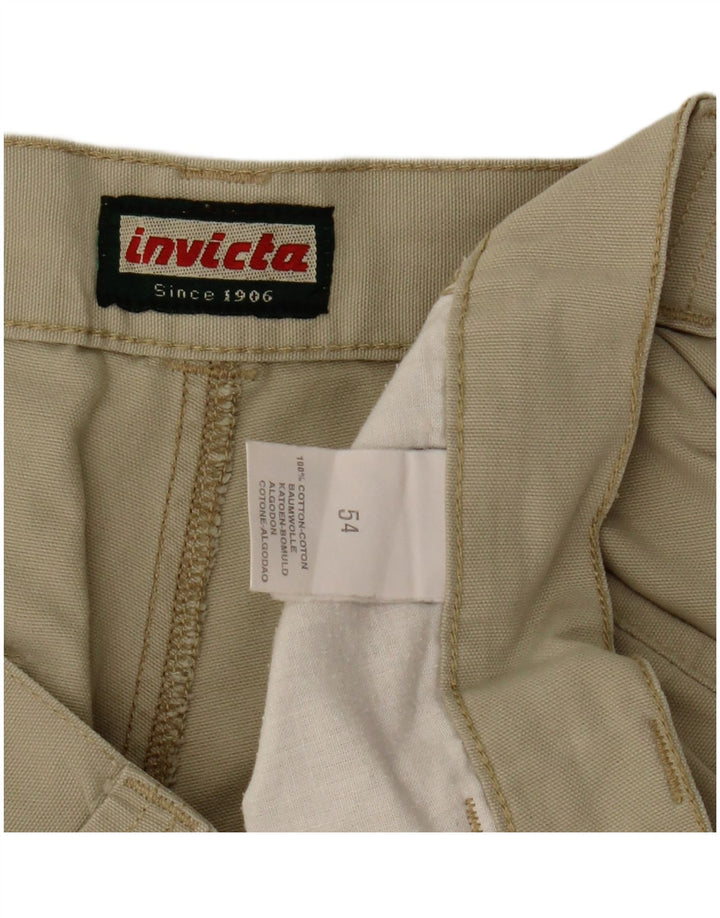 Invicta Herren Cargoshorts IT 54 2XL W36 Beige Baumwolle