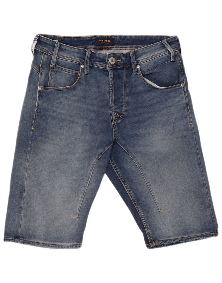 Jack & Jones Herren-Jeansshorts, mittelgroß, W32, blaue Baumwolle