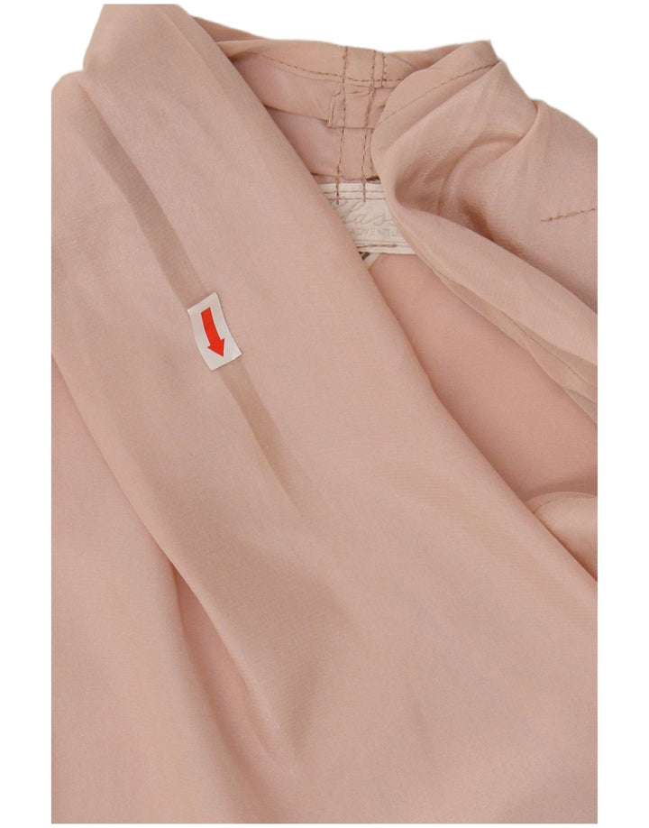 CLASS Womens Long Sleeve Wrap Crop Top UK 16 Large Pink Viscose