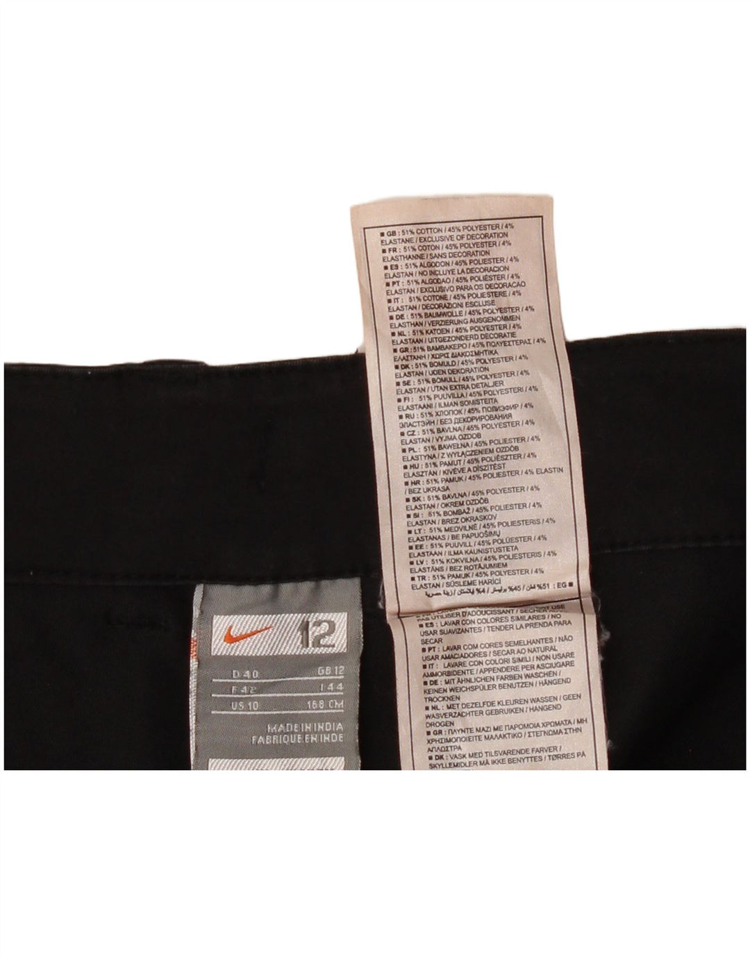 Nike Damen Cargoshorts UK 12 Medium W36 Schwarze Baumwolle
