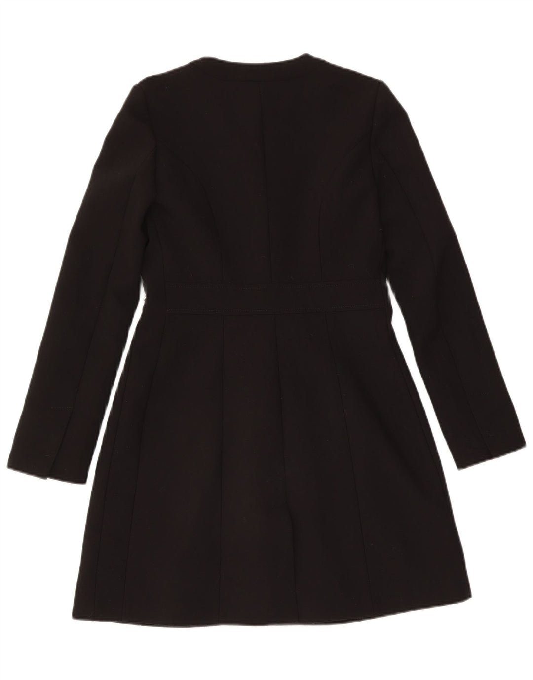 Elisabetta Franchi Damen Mantel IT 40 Small Schwarz Polyester