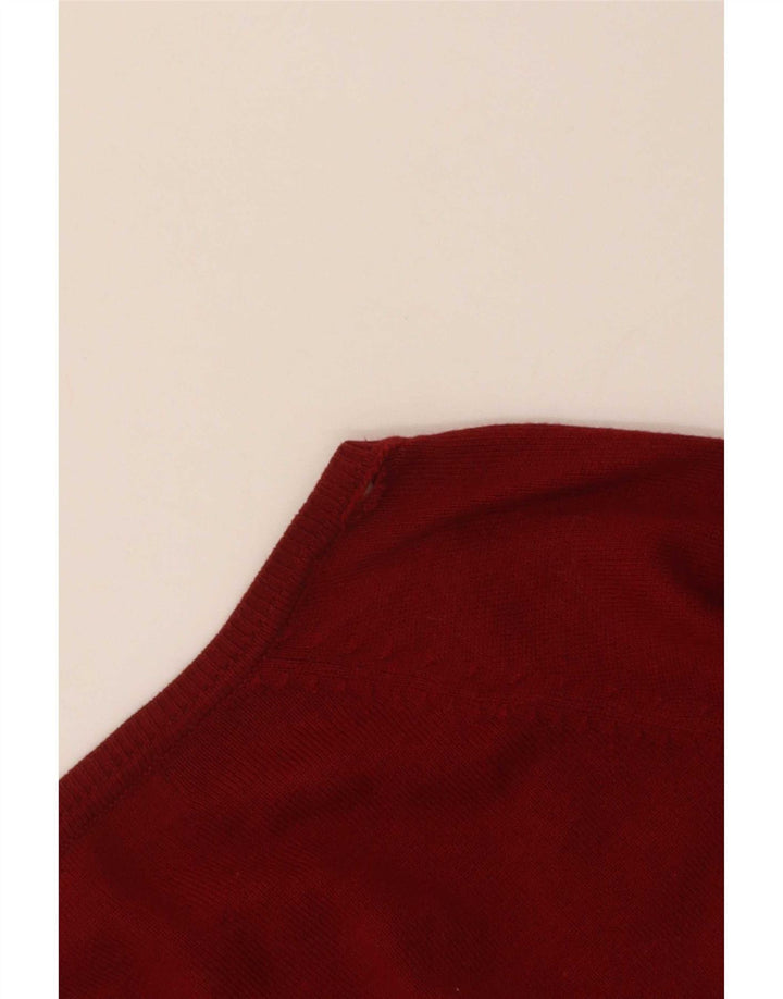 Zara Damen-Cardigan-Pullover UK 12 Mittelrote Baumwolle