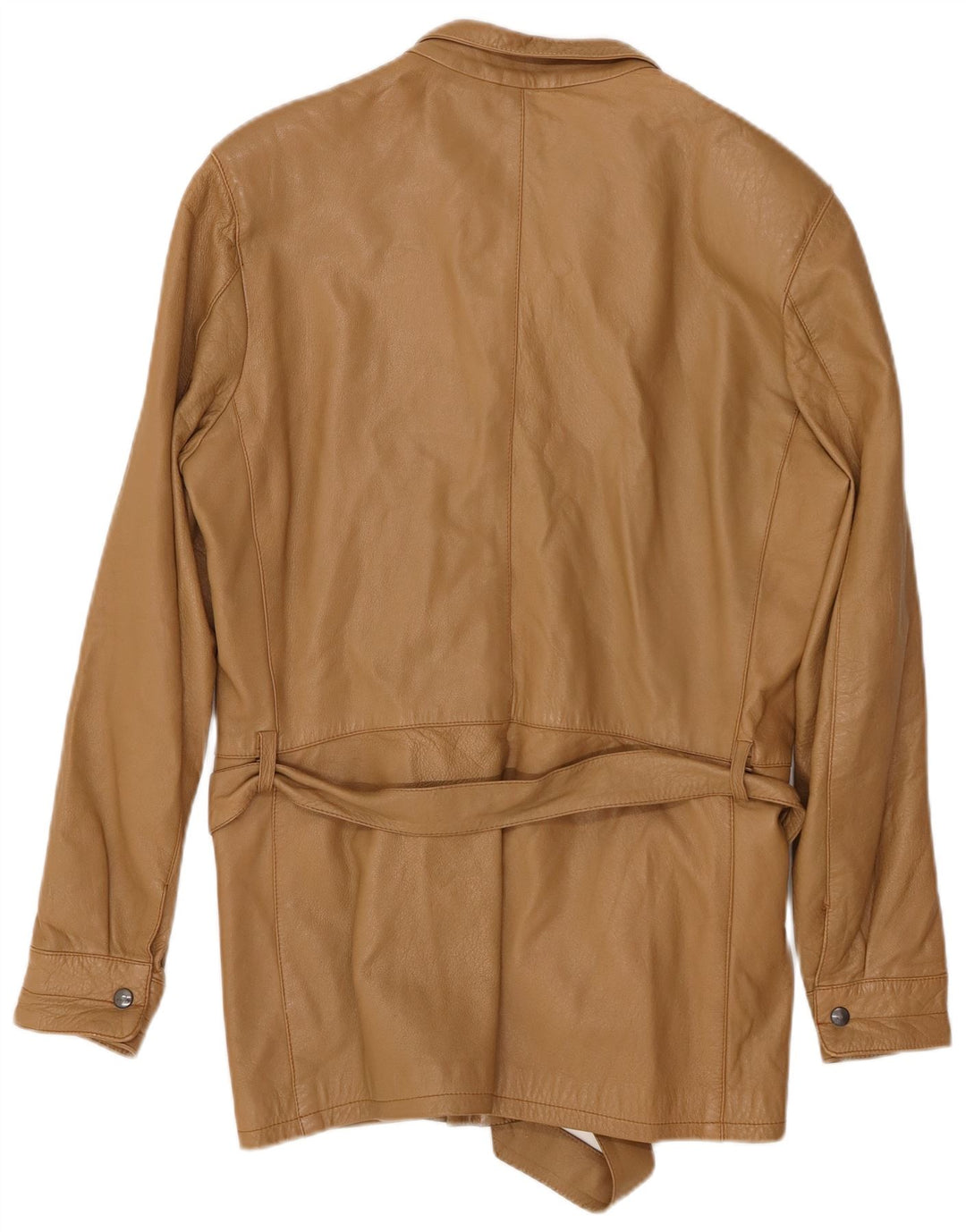 VINTAGE Damen Lederjacke IT 46 Large Braun