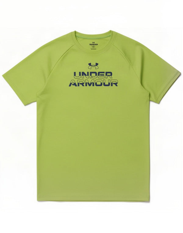 Under Armour Boys Graphic T-Shirt Top 13-14 Years XL Green Polyester
