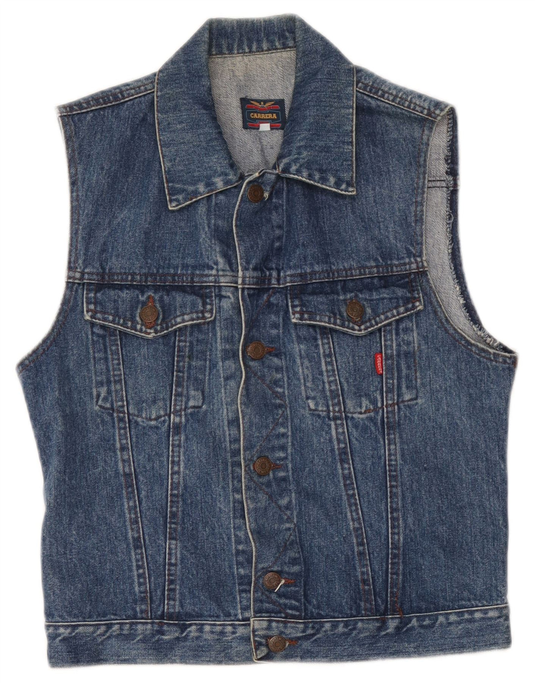 Carrera Herren Jeansweste UK 36 Small Blau