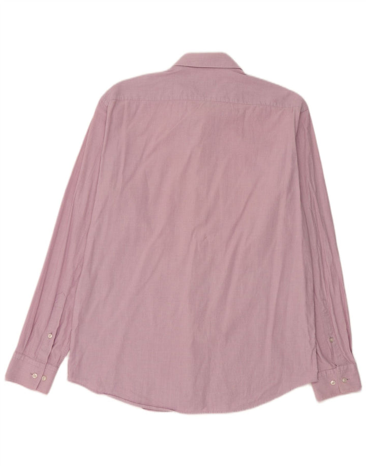 Hugo Boss Herren-Hemd mit normaler Passform, Größe 41 16, groß, rosa gefleckt