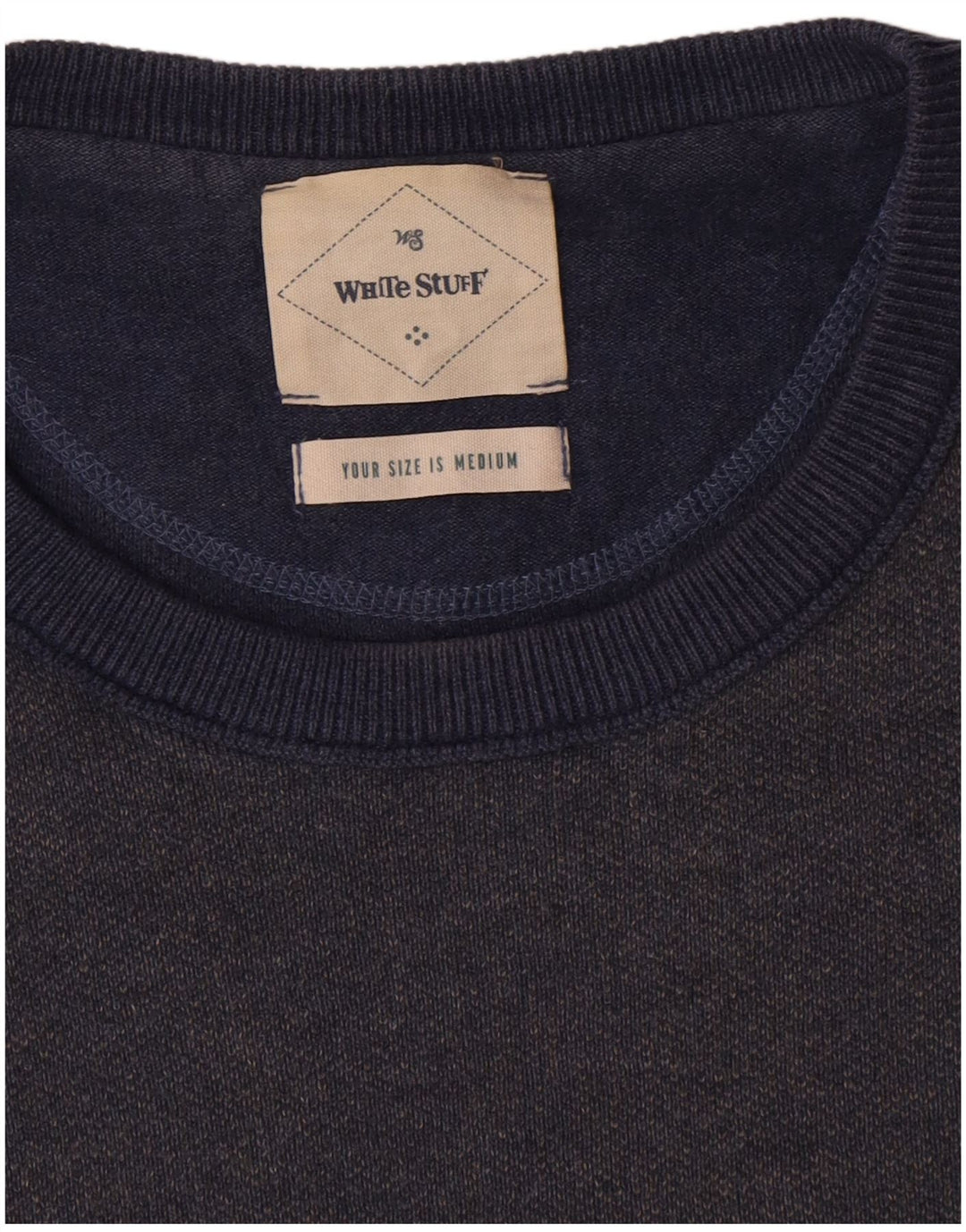 White Stuff Herren-Sweatshirt, mittelgroß, marineblau, Baumwolle