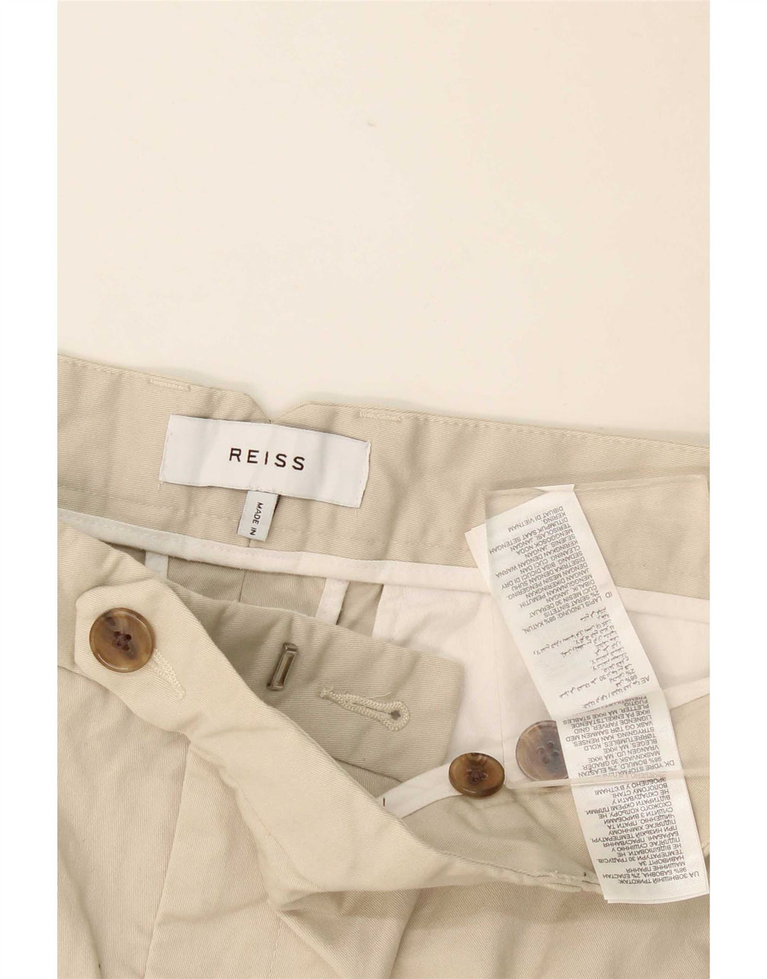Reiss Herren Chinoshorts W36 Large Beige Baumwolle