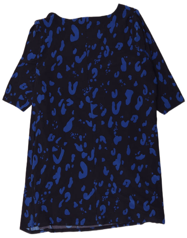 Marks & Spencer Damen Etuikleid UK 30 7XL Marineblaues Tiermuster