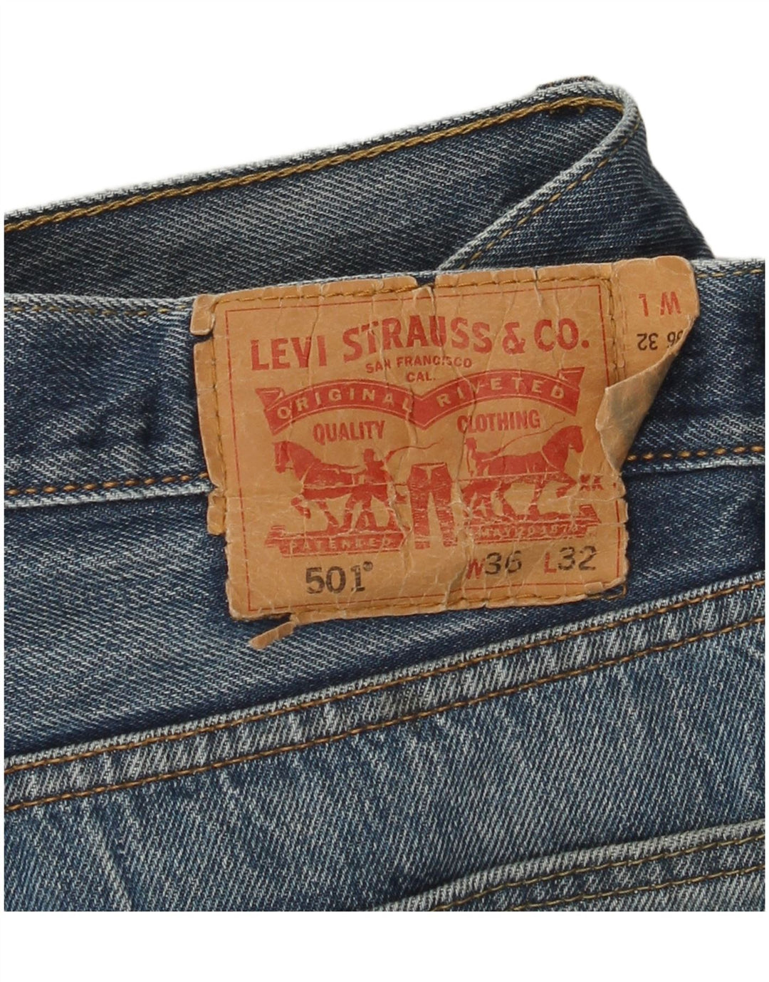 Levi's Herren 501 Straight Jeans W36 L29 Blaue Baumwolle