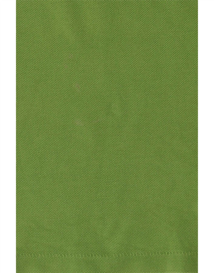 Blauer Herren-Poloshirt, klein, grüne Baumwolle