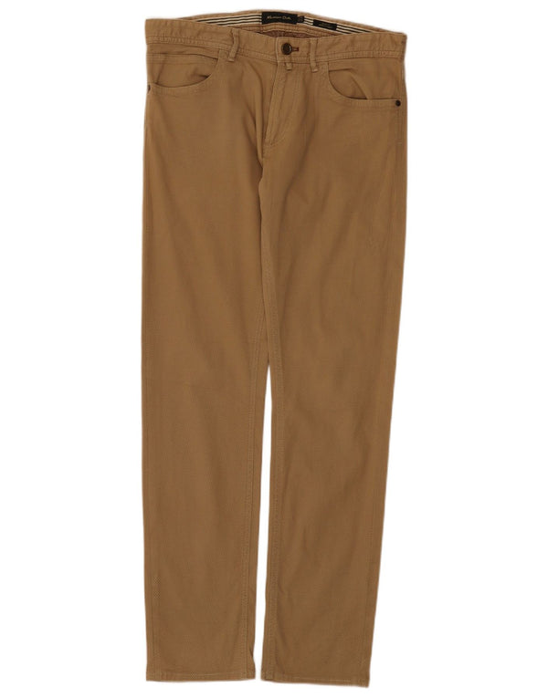 Massimo Dutti Herren Slim Fit Freizeithose EU 38 Small W30 L30 Beige