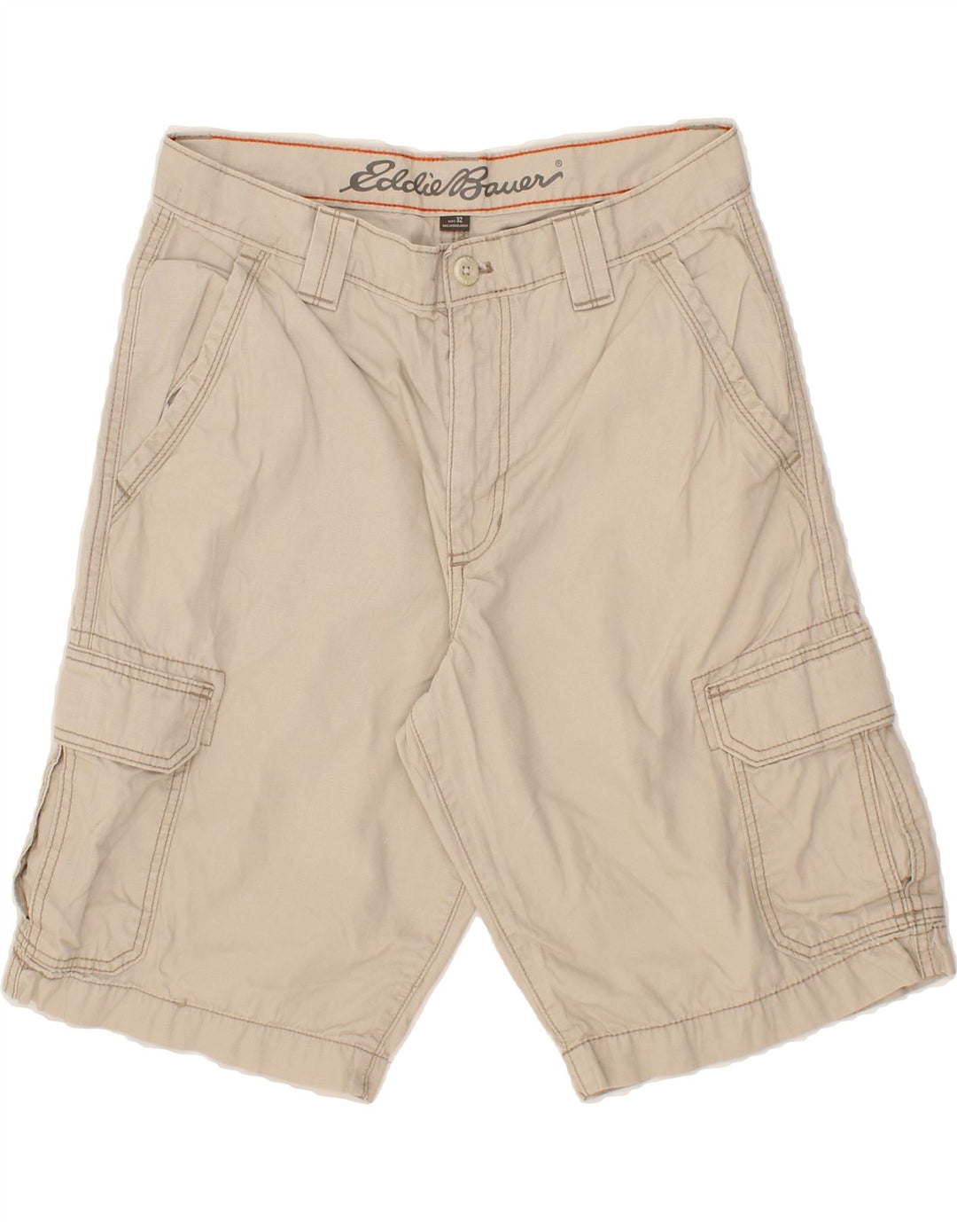 EDDIE BAUER Mens Cargo Shorts W32 Medium Beige Cotton Vintage Eddie Bauer and Second-Hand Eddie Bauer from Messina Hembry 