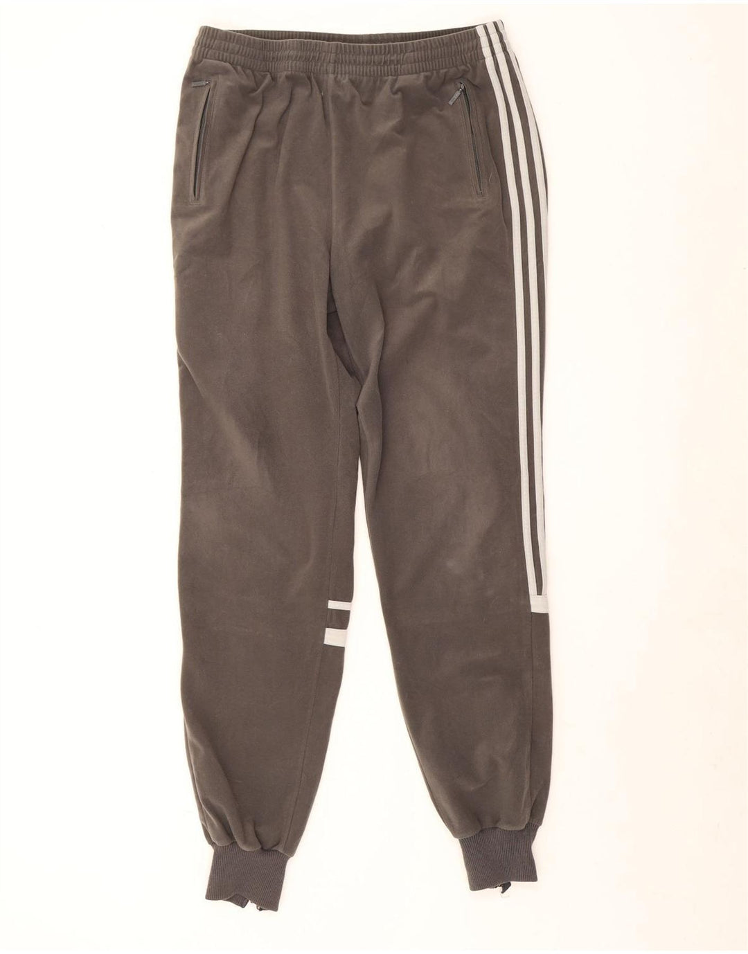 Adidas Herren Velours-Trainingshose, Jogginghose, Größe L, grau, Polyester