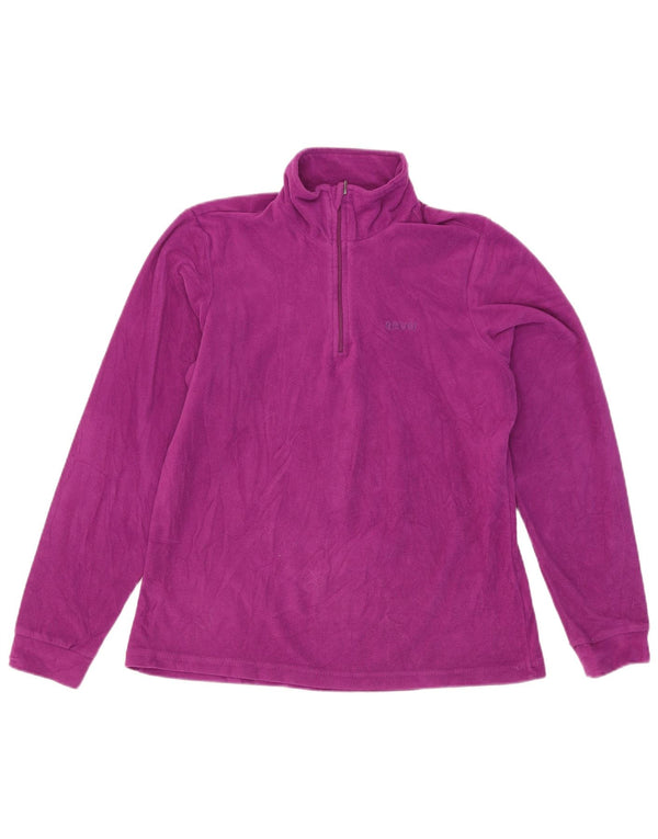 Brugi Damen-Fleecepullover mit Reißverschluss am Hals, UK 16, Größe L, Lila, Polyester
