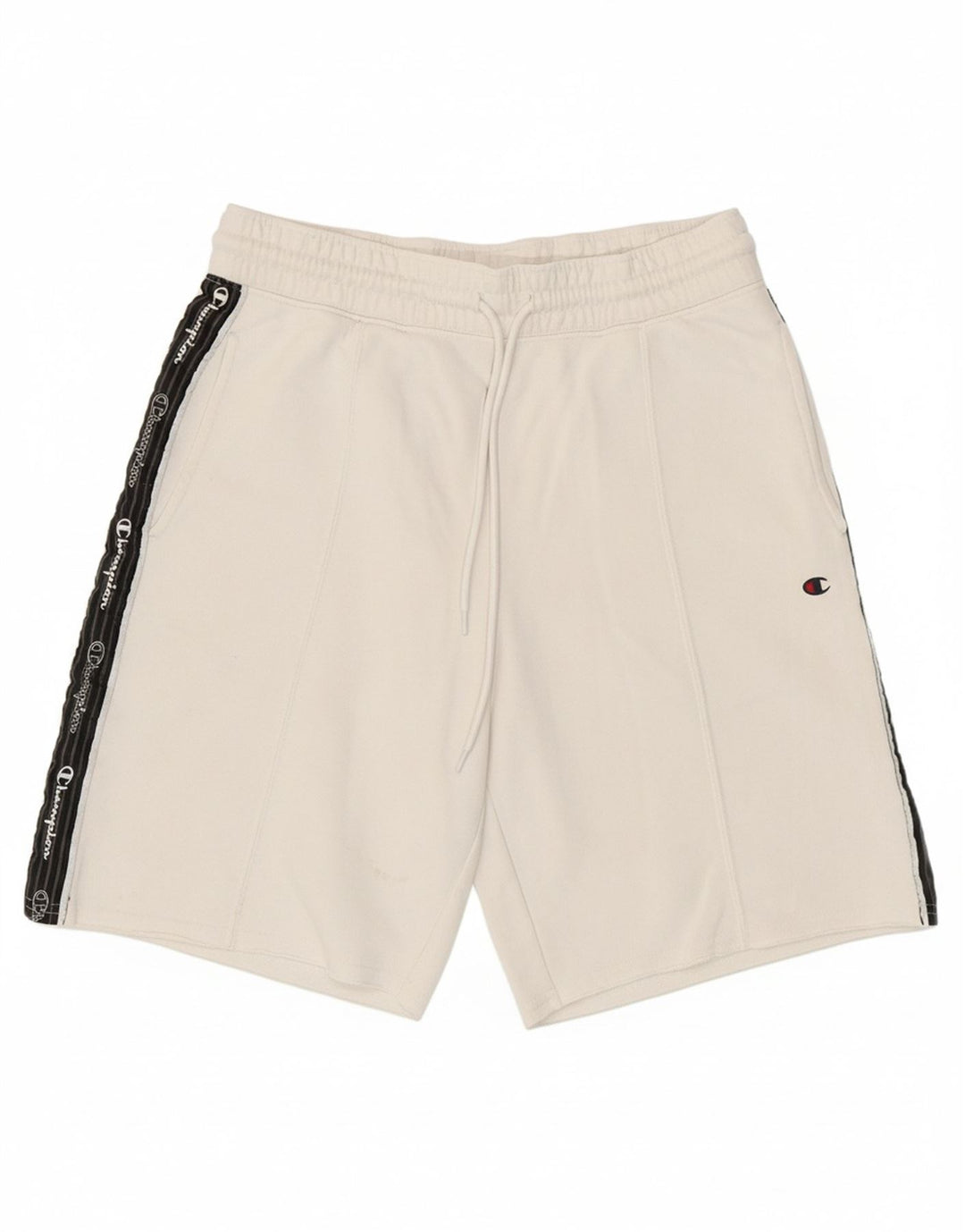CHAMPION Mens Graphic Sport Shorts Small  White Cotton