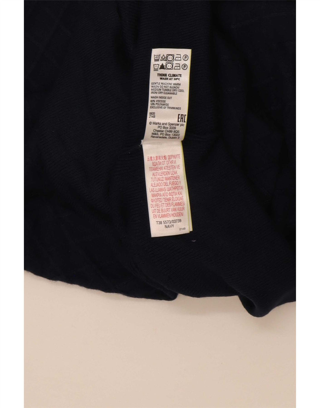 Marks & Spencer Damen-Pullover mit Rundhalsausschnitt, Gr. 12, mittleres Marineblau