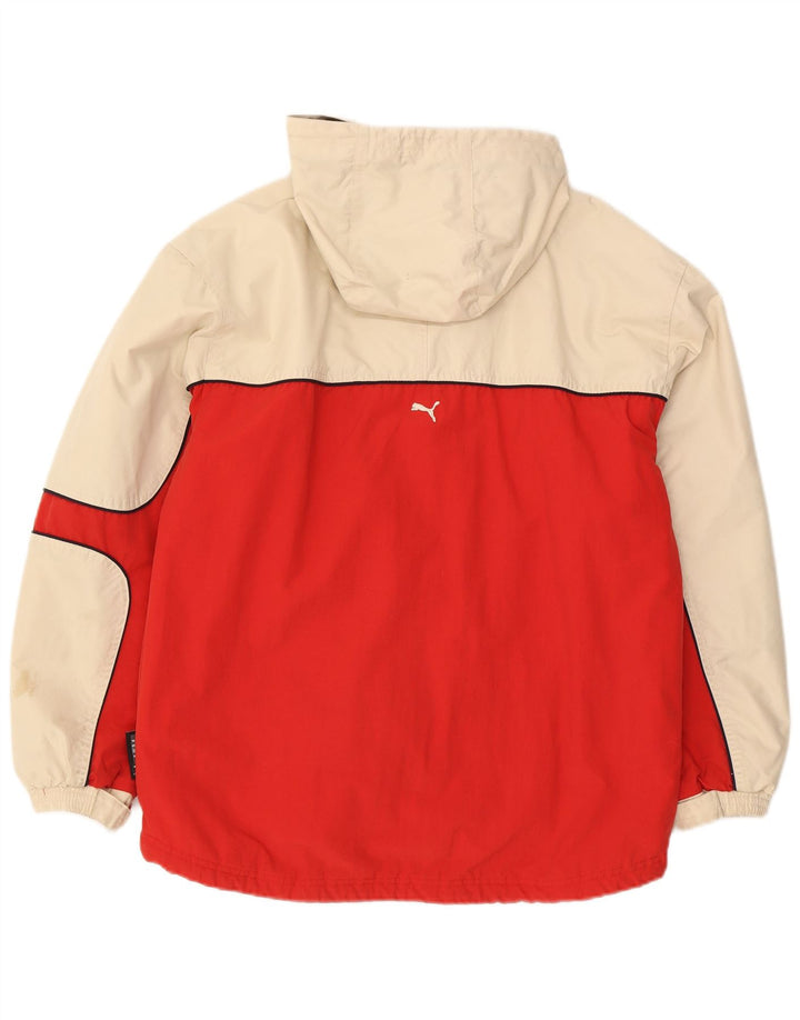Puma Herren-Windjacke mit Kapuze, UK 38, Mittelrot, Farbblock