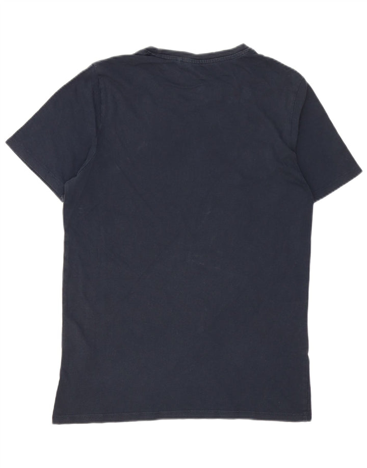 Jack & Jones Herren-T-Shirt mit Grafik, Größe S, marineblau, Baumwolle