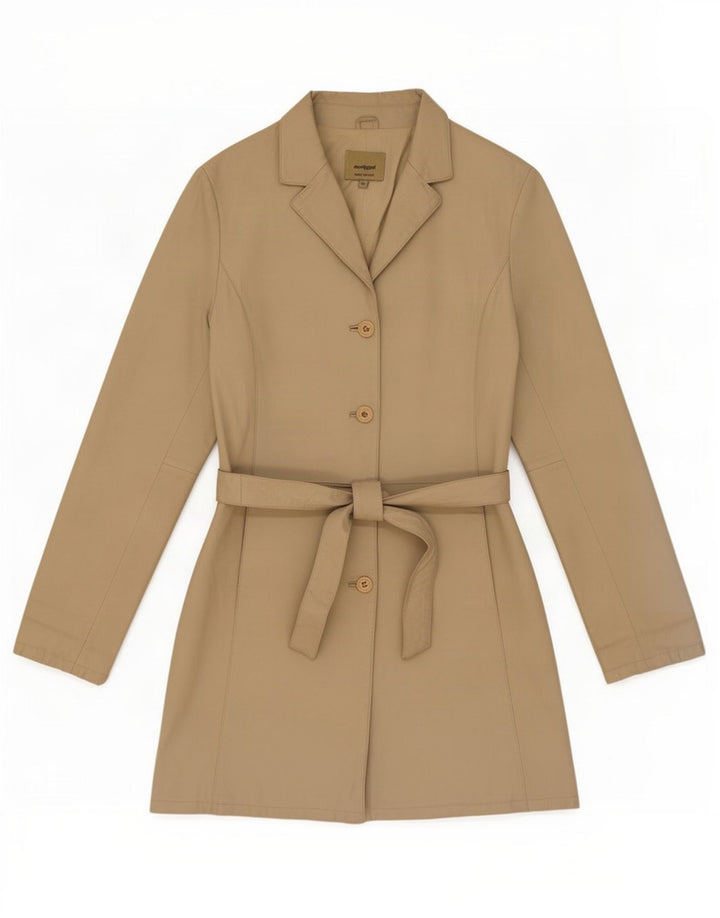 Conbipel Damen Ledermantel IT 46 Large Beige