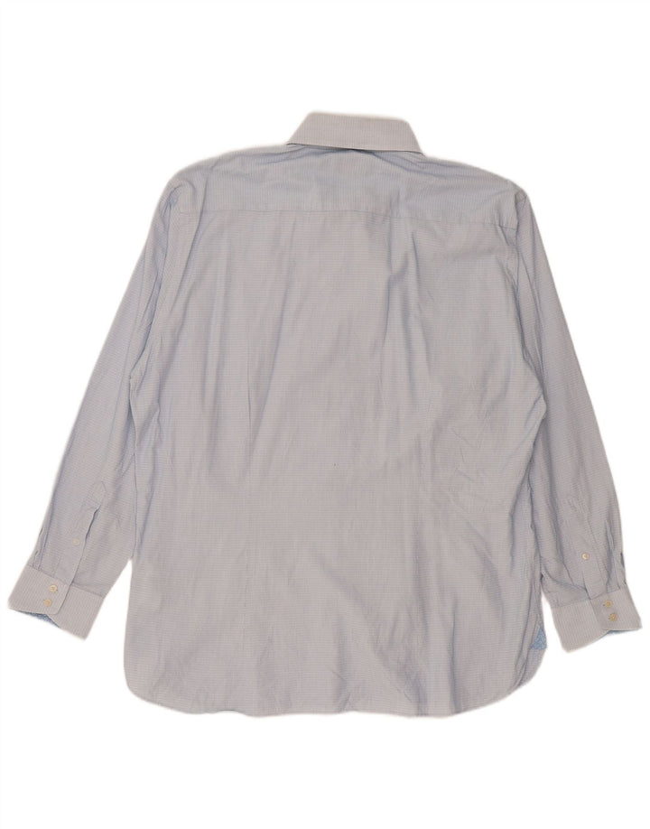 Ted Baker Herrenhemd, Größe 17 1/2 XL, blau gepunktete Baumwolle