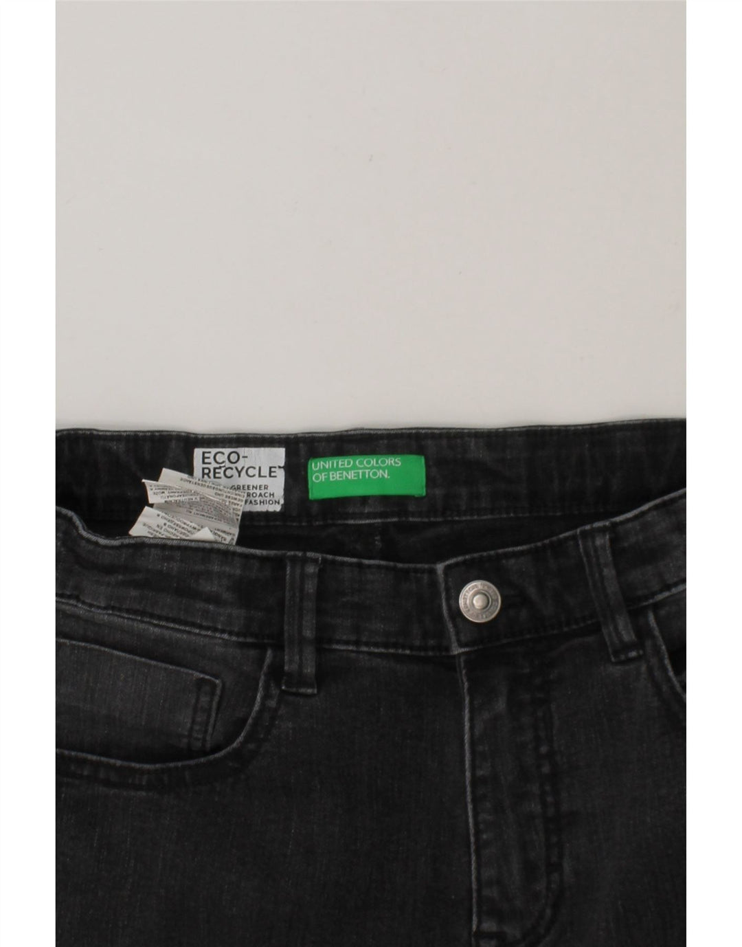 BENETTON Boys Denim Shorts 13-14 Years 3XL  Grey Cotton Vintage Benetton and Second-Hand Benetton from Messina Hembry 