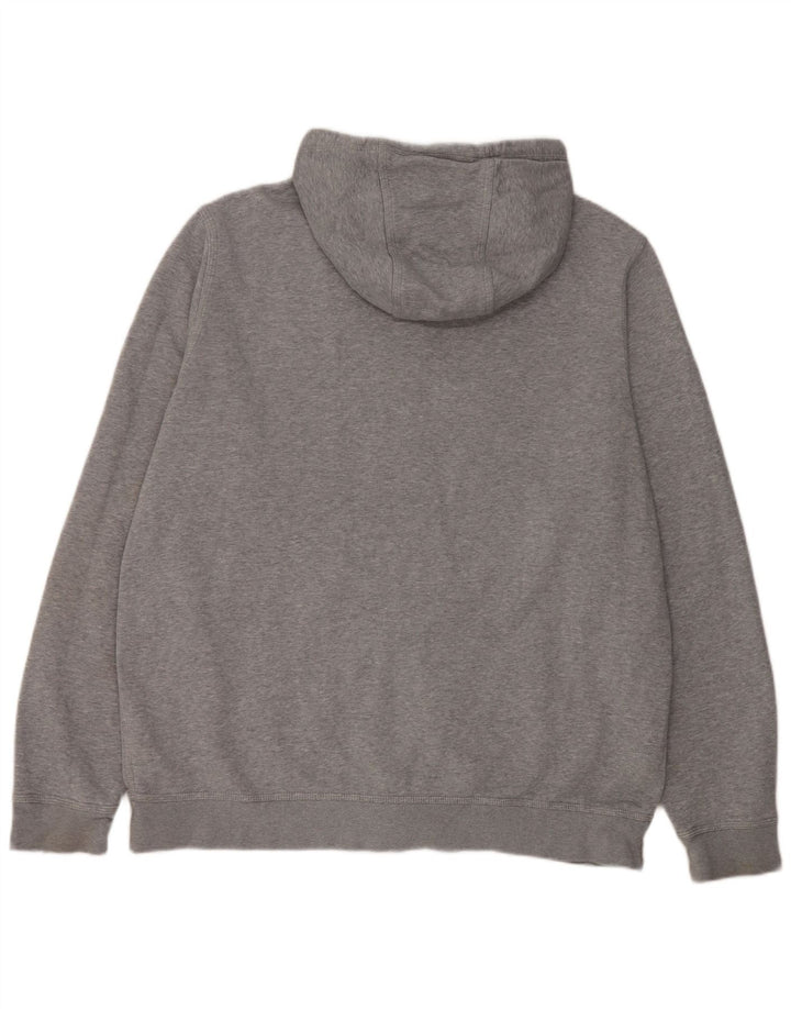 Nike Herren-Kapuzenpullover mit Reißverschluss, 2XL, graue Baumwolle