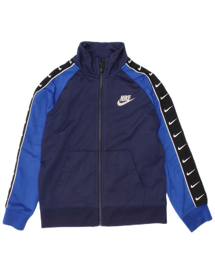 Nike Jungen-Trainingsanzug-Top-Jacke, 5–6 Jahre, mittelgroß, Marineblau, Sport