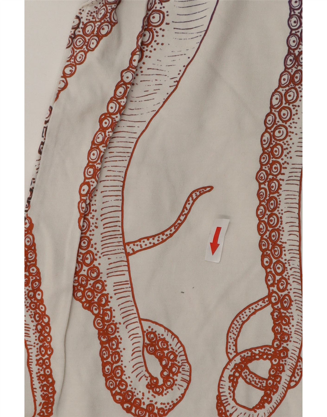 Octopus Herren Grafik-T-Shirt-Oberteil XL Weißer Tierdruck