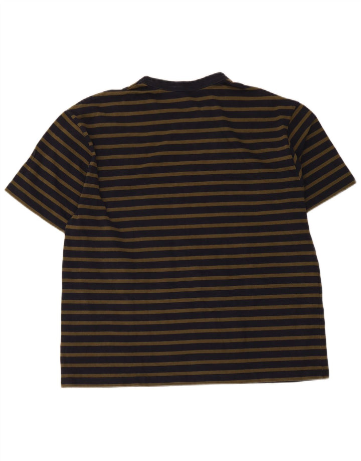 Cos Herren-T-Shirt, normal, groß, marineblau, gestreift, Baumwolle