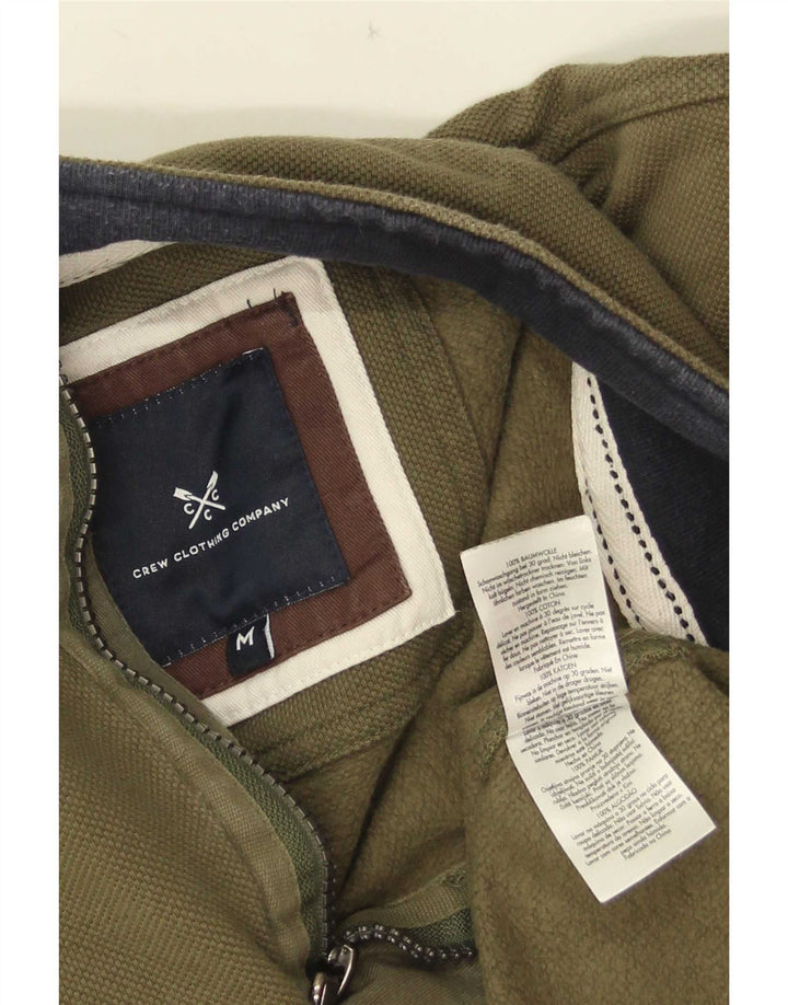 Crew Clothing Herren-Sweatshirt mit Reißverschluss am Hals, mittlere Khaki-Baumwolle