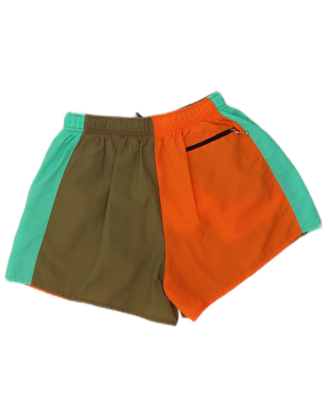Vintage Herren-Sportshorts mit Grafik, klein, mehrfarbig, Farbblock